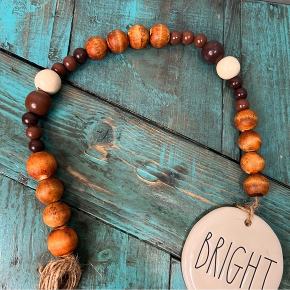 Rae Dunn Ceramic Ornament Farmhouse Beaded Garland - Picture 4 of 8